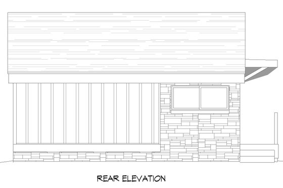 Exterior - Rear Elevation for Contemporary House Plan #932-881 - 1 bed, 2 bath