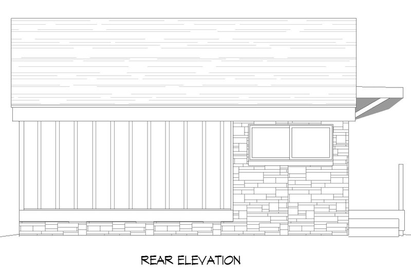 Dream House Plan - Exterior - Rear Elevation for Contemporary House Plan #932-881 - 1 bed, 2 bath