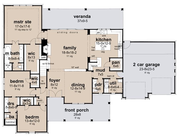 Traditional Floor Plan - Main Floor Plan #120-276