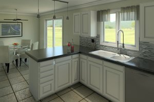 Exterior - Other Elevation 2 for Country House Plan #57-171 - 3 bed, 2 bath