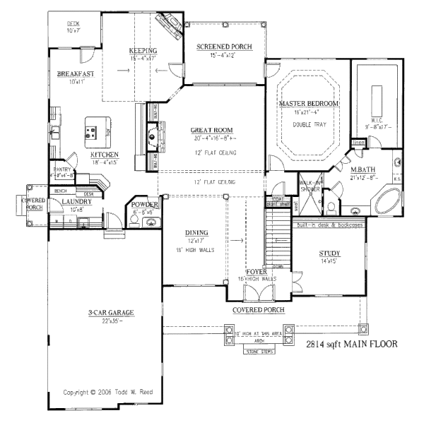 Architectural House Design - European Floor Plan - Main Floor Plan #437-51