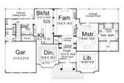 European Style House Plan - 4 Beds 3.5 Baths 3543 Sq/Ft Plan #119-296 