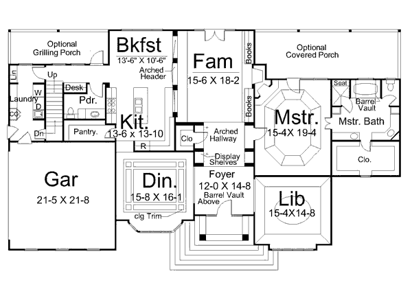 European Floor Plan - Main Floor Plan #119-296