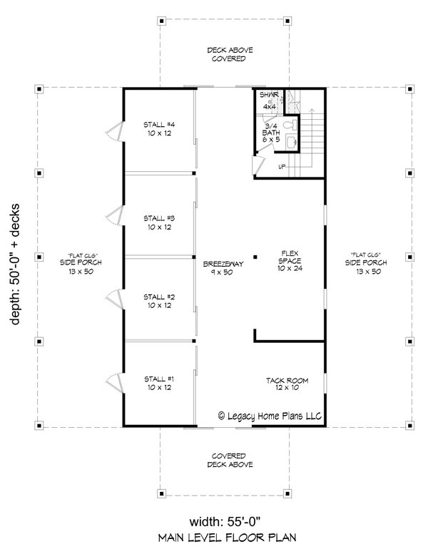 Barndominium Floor Plan - Main Floor Plan #932-696