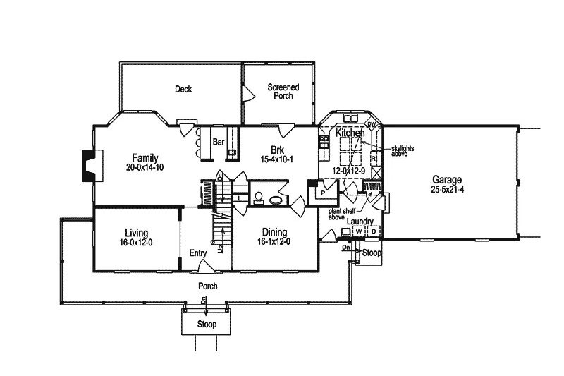 Home Plan - Floor Plan - Main Floor for Southern House Plan #57-720 - 4 bed, 2.5 bath