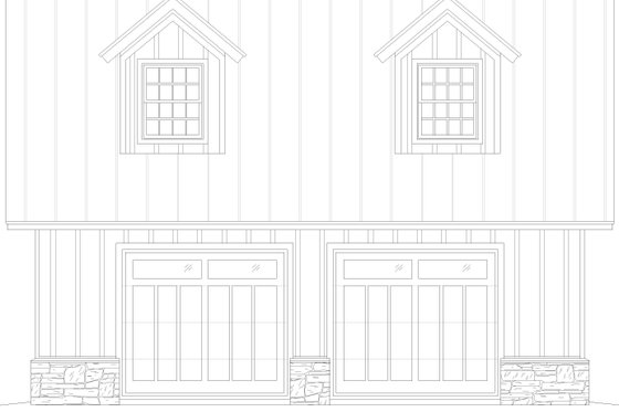 Exterior - Front Elevation 3 for Country House Plan #932-1090, 0 bath
