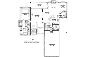 Floor Plan - Main Floor for European House Plan #81-1203 - 3 bed, 3 bath