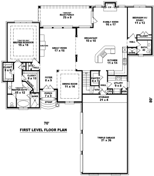 European Floor Plan - Main Floor Plan #81-1203