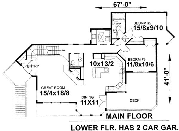 Modern Floor Plan - Main Floor Plan #303-456