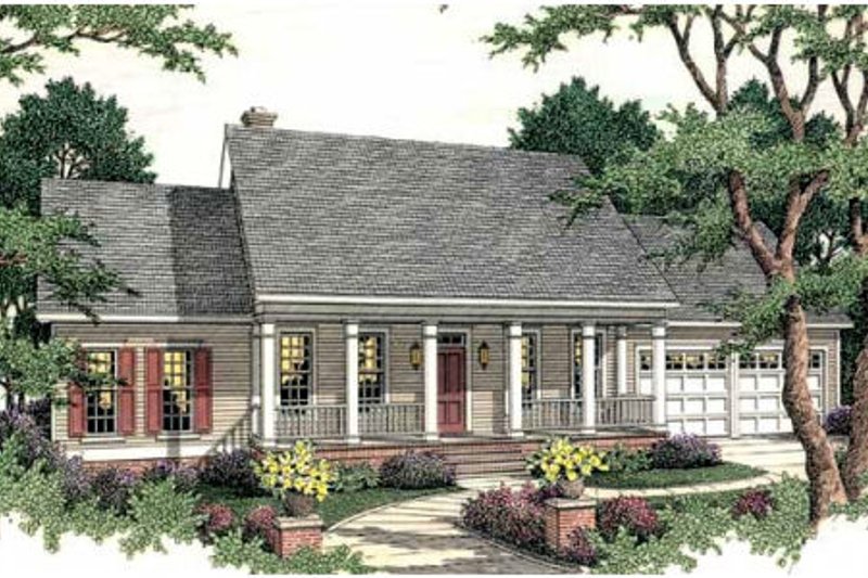 Home Plan - Southern Exterior - Front Elevation Plan #406-270