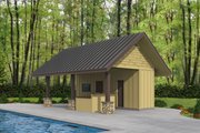 Country Style House Plan - 0 Beds 1 Baths 384 Sq/Ft Plan #932-287 