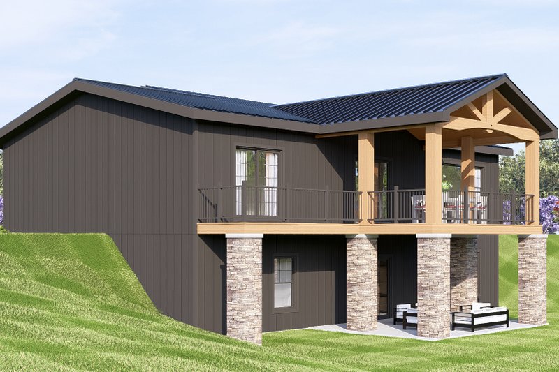 Architectural House Design - Exterior - Other Elevation 1 for Modern House Plan #1064-472 - 1 bed, 1.5 bath
