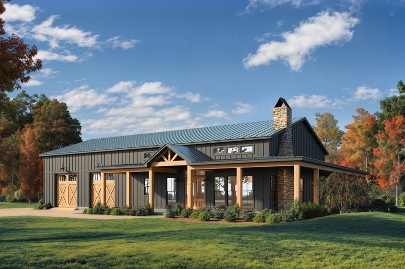 House Blueprint - Exterior - Other Elevation for Barndominium House Plan #1074-116 - 3 bed, 2 bath