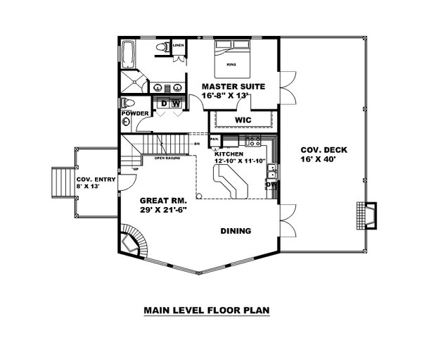 Cabin Floor Plan - Main Floor Plan #117-953