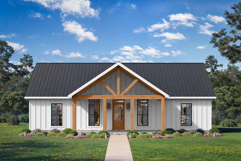 Dream House Plan - Farmhouse Exterior - Front Elevation Plan #1074-120