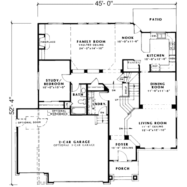 Traditional Floor Plan - Main Floor Plan #312-463