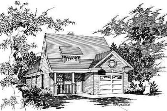 Exterior - Front Elevation for Traditional House Plan #329-207 - 3 bed, 2 bath