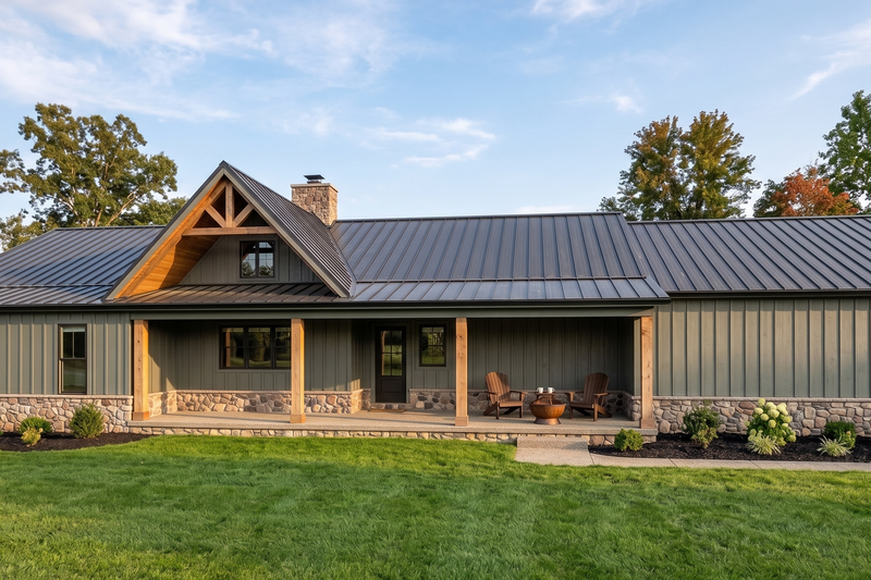 Architectural House Design - Exterior - Front Elevation 3 for Farmhouse House Plan #923-503 - 5 bed, 3.5 bath