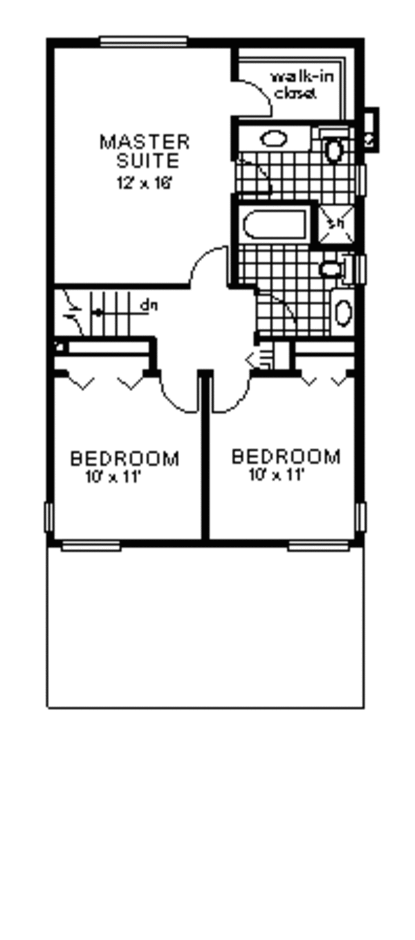 House Blueprint - European Floor Plan - Upper Floor Plan #18-233