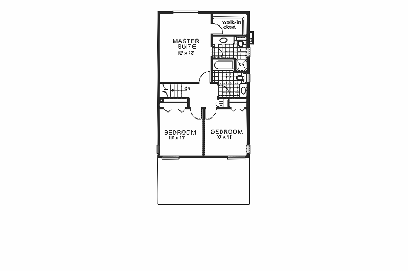 Home Plan - Floor Plan - Upper Floor for European House Plan #18-233 - 3 bed, 2.5 bath