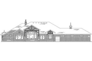 Exterior - Rear Elevation for Colonial House Plan #5-320 - 5 bed, 4 bath