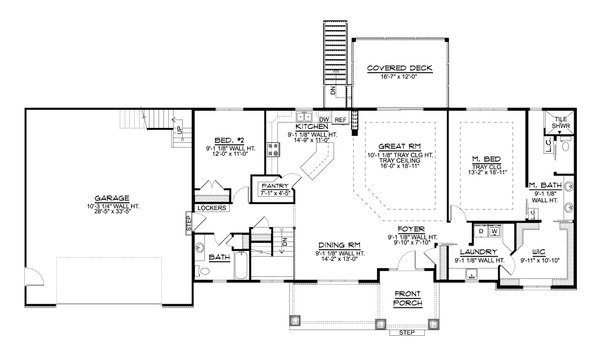 Country Floor Plan - Main Floor Plan #1064-184