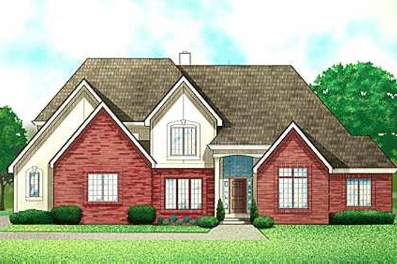 Exterior - Front Elevation for Traditional House Plan #67-299 - 4 bed, 3 bath