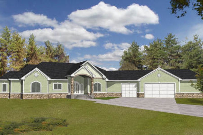 Ranch Style House Plan - 4 Beds 5.5 Baths 5022 Sq/Ft Plan #112-157