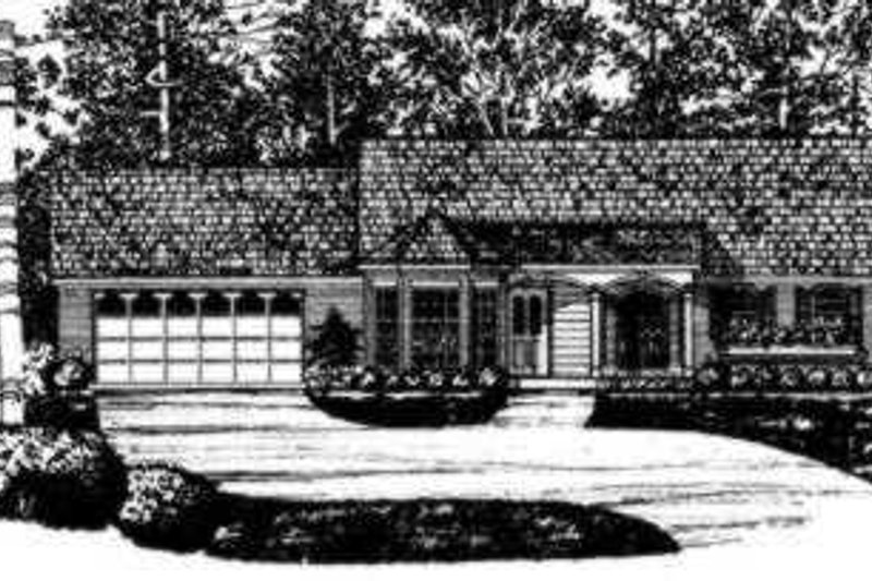 House Blueprint - Ranch Exterior - Front Elevation Plan #40-229