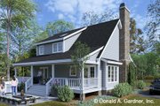 Country Style House Plan - 3 Beds 2 Baths 1338 Sq/Ft Plan #929-112 Exterior 