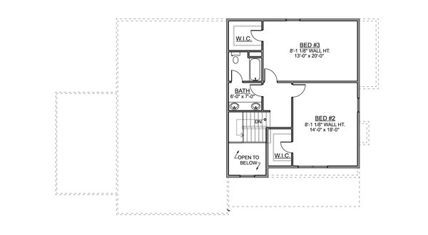 Country Floor Plan - Upper Floor Plan #1064-73