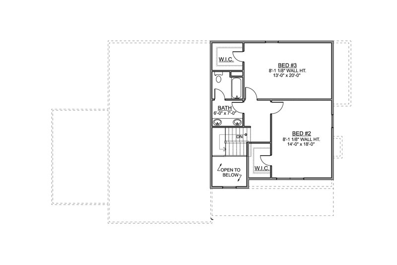 Dream House Plan - Floor Plan - Upper Floor for Country House Plan #1064-73 - 3 bed, 2.5 bath