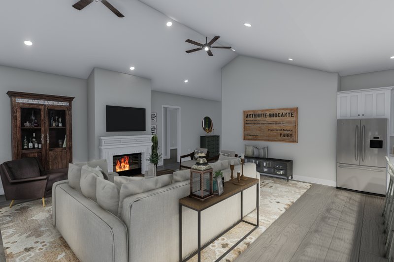 House Plan Design - Interior - Family Room 1 for Ranch House Plan #1060-99 - 3 bed, 2.5 bath
