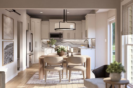 Interior - Dining Room 1 for Traditional House Plan #455-82 - 3 bed, 2 bath