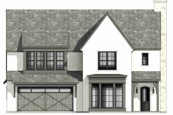 Exterior - Front Elevation 8 for Tudor House Plan #1096-174 - 4 bed, 3.5 bath