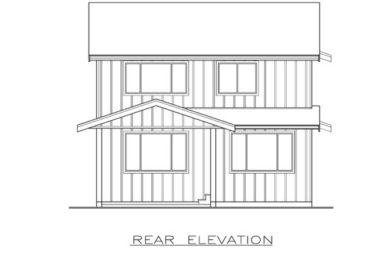 Exterior - Rear Elevation for Farmhouse House Plan #1100-114 - 3 bed, 2.5 bath