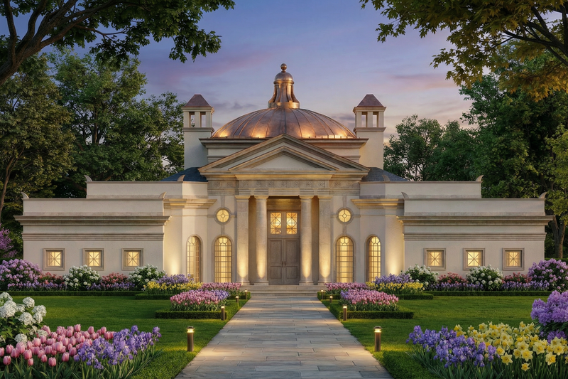 Home Plan - Exterior - Front Elevation 3 for Classical House Plan #119-259 - 3 bed, 3.5 bath