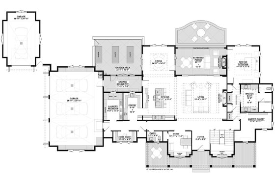 Floor Plan - Main Floor for Farmhouse House Plan #928-340 - 4 bed, 3.5 bath