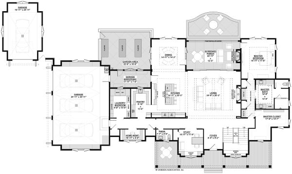 House Plan Design - Farmhouse Floor Plan - Main Floor Plan #928-340