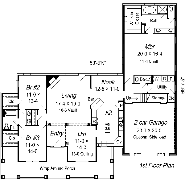 Farmhouse Floor Plan - Main Floor Plan #329-263