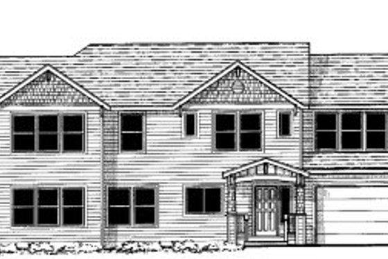 Exterior - Front Elevation for Traditional House Plan #303-393 - 2 bed, 2.5 bath