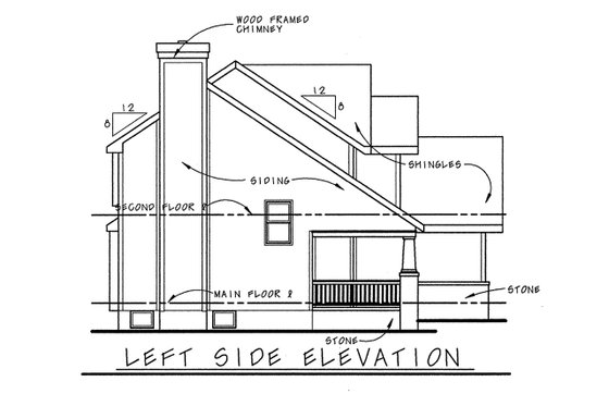 Exterior - Other Elevation for Craftsman House Plan #20-2220 - 3 bed, 2.5 bath