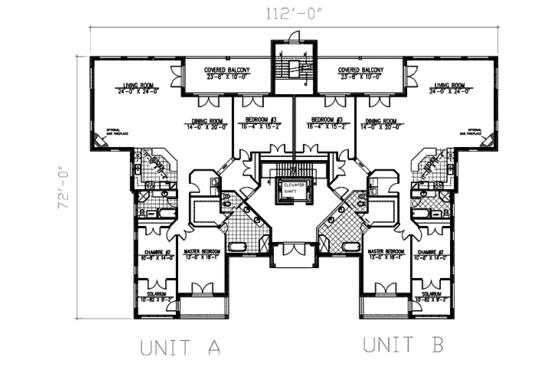 Floor Plan - Main Floor for European House Plan #138-266 - 3 bed, 2 bath