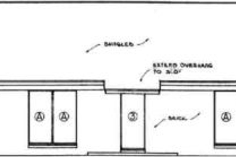House Blueprint - Exterior - Rear Elevation for Ranch House Plan #45-233 - 3 bed, 1 bath