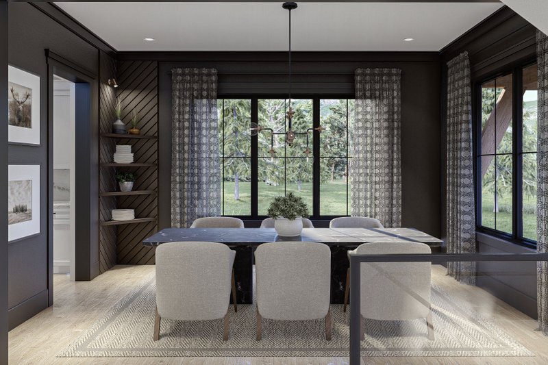 House Blueprint - Interior - Dining Room 1 for European House Plan #455-624 - 5 bed, 5.5 bath