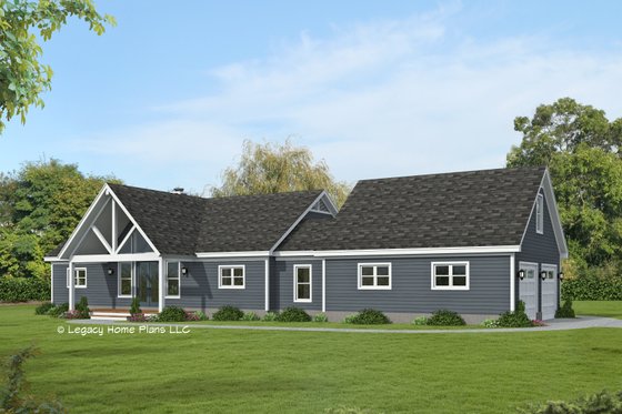 Exterior - Front Elevation for Southern House Plan #932-847 - 2 bed, 3 bath