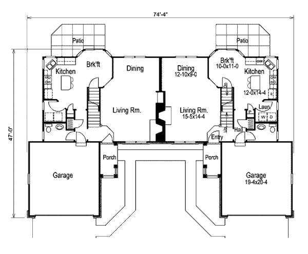 Traditional Floor Plan - Main Floor Plan #57-574