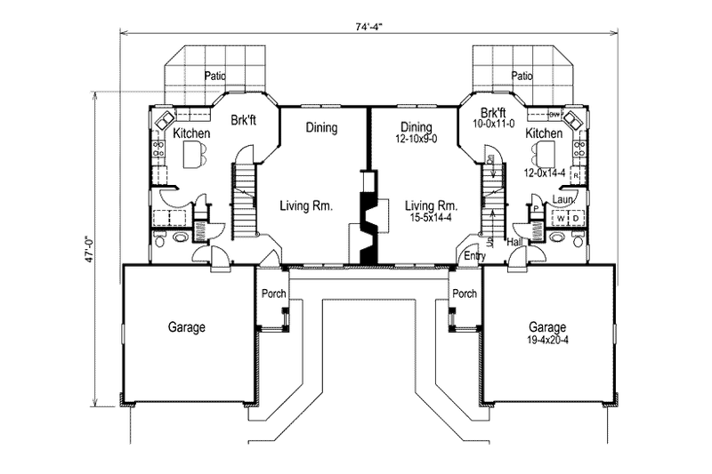 Dream House Plan - Floor Plan - Main Floor for Traditional House Plan #57-574 - 3 bed, 2.5 bath