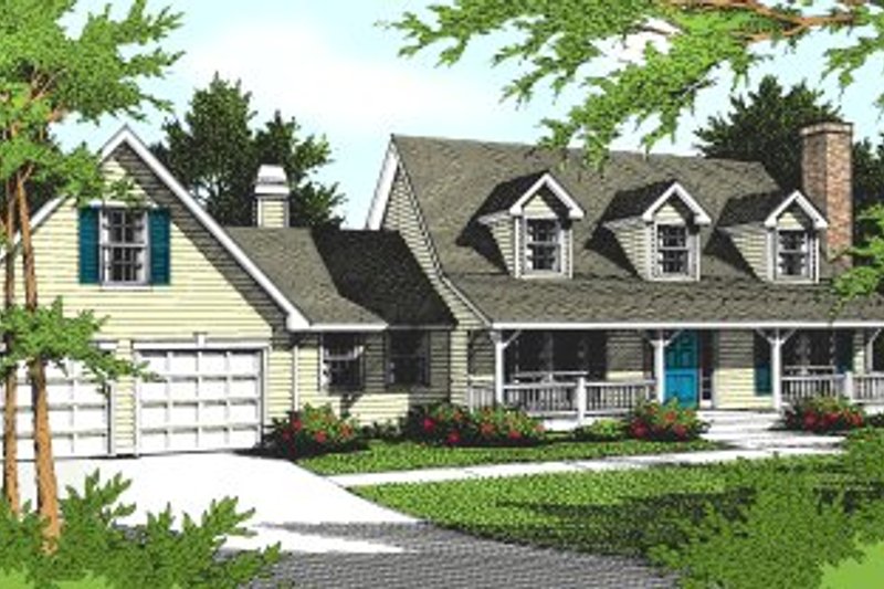 Dream House Plan - Country Exterior - Front Elevation Plan #94-204