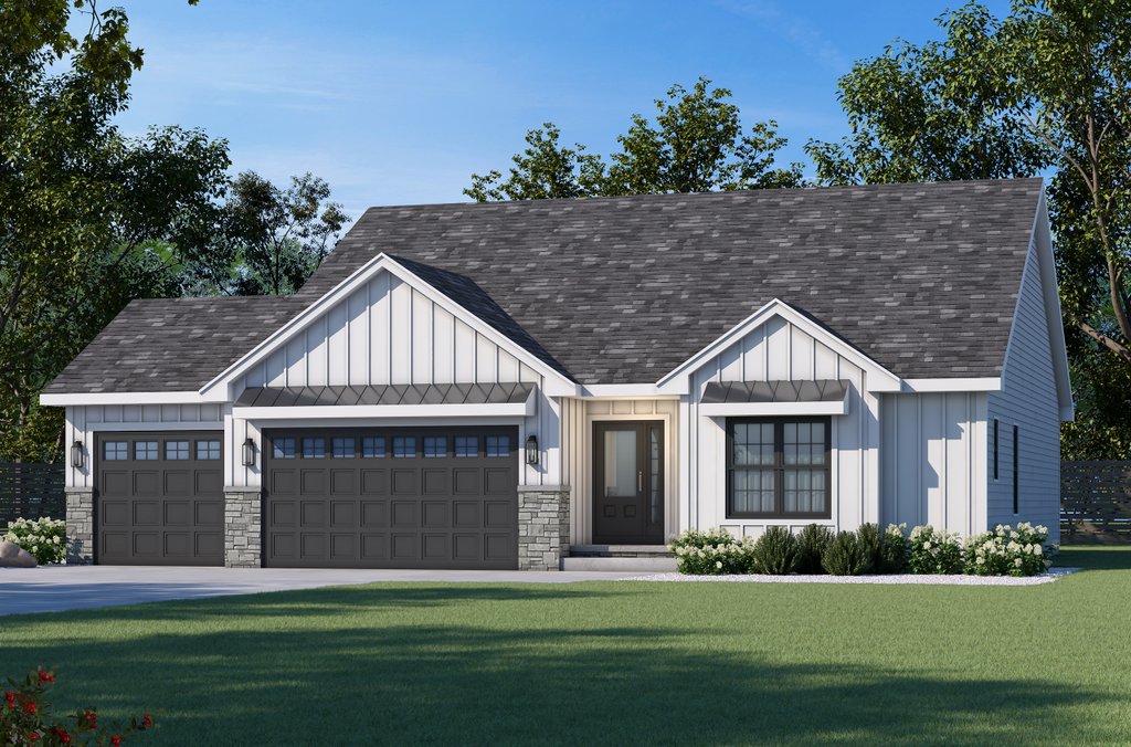 Farmhouse Style House Plan - 3 Beds 2.5 Baths 1642 Sq/Ft Plan #20-2547 ...